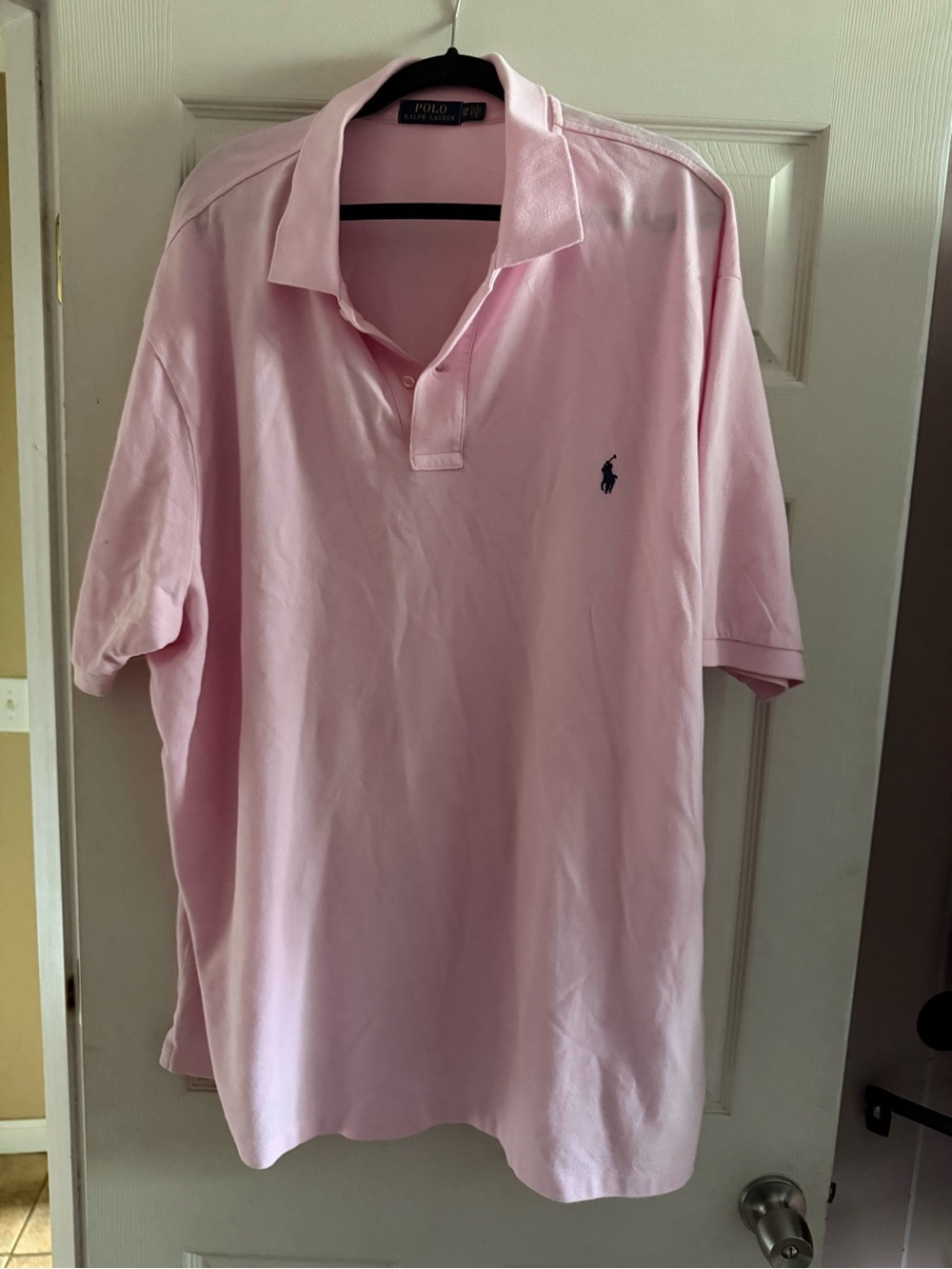 Polo by Ralph Lauren Light Pink Short Sleeve Polo with Navy Pony